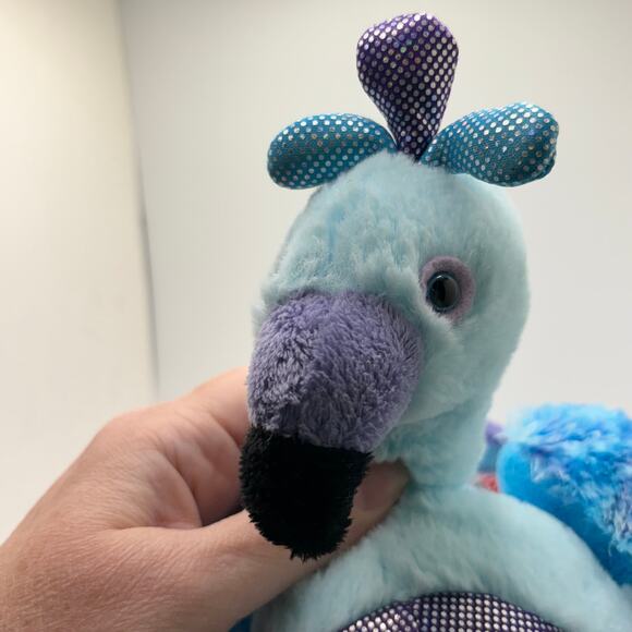 Ganz Webkinz Blufadoodle Purple Blue Bird Plush 9" Stuffed Animal HM453 - Picture 9 of 10